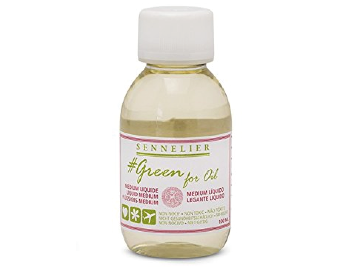 SENNELIER GREEN FOR OIL LIQUID MEDIUM 100ML 1
