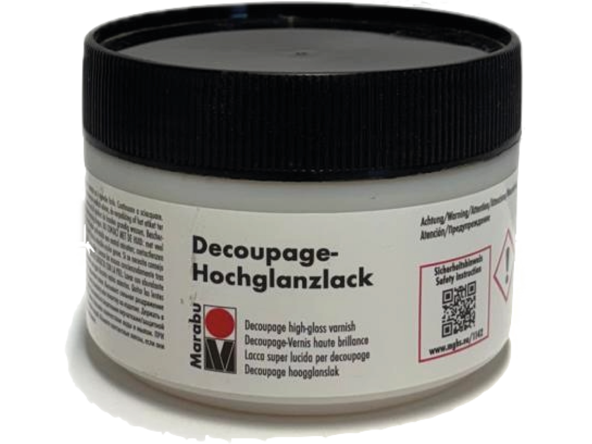 MARABU DECOUPAGE & SERVIETTE HOCHGLANZLACK (WASSERLÖSLICH) 250ML – NUR SOLANGE DER VORRAT REICHT 1