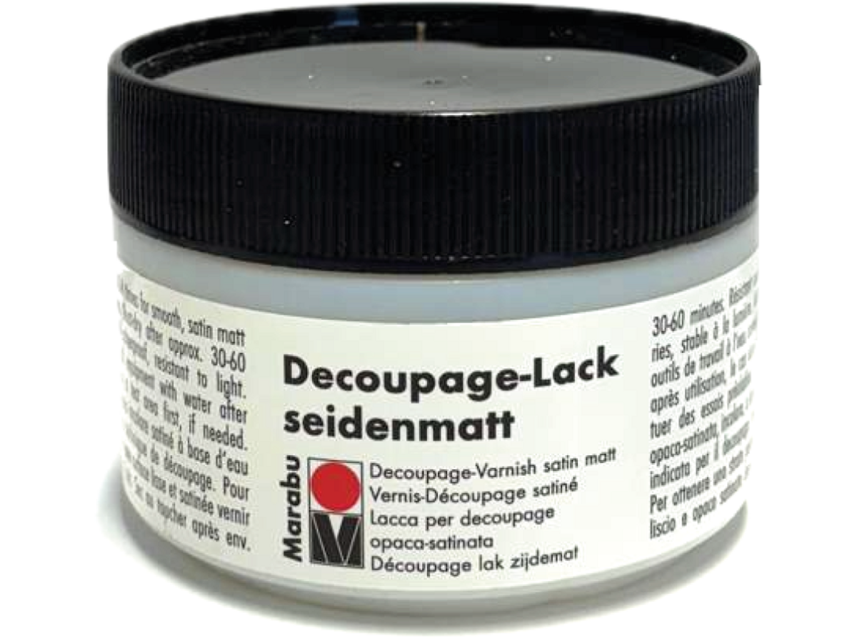 MARABU DECOUPAGELAK ZIJDEMAT  (WATERVERDUNBAAR) 250ML OP=OP 1