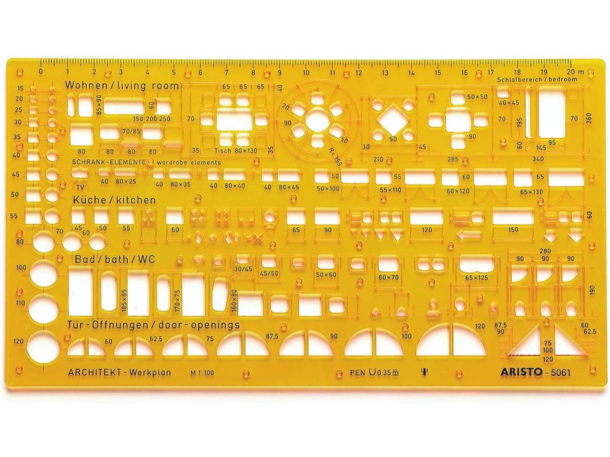 ARISTO 5061 KOMBISCHABLONE 1:100 1