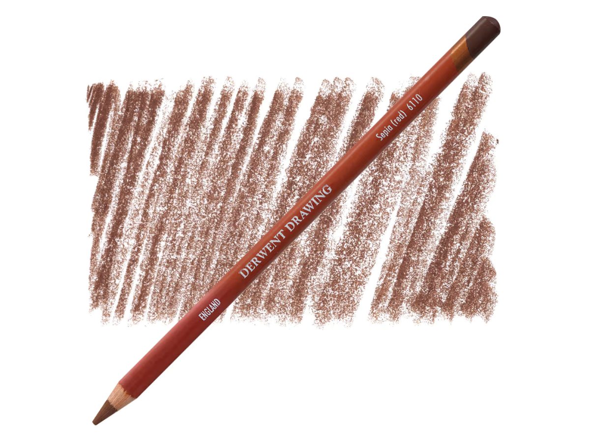 DERWENT DRAWING POTLOOD 6110 SEPIA RED 1