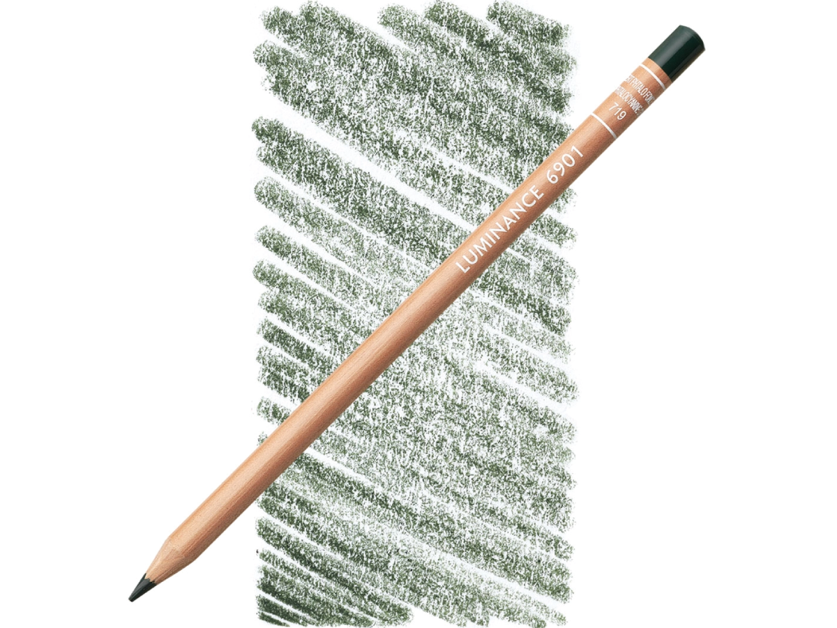 CARAN D'ACHE LUMINANCE POTLOOD 719 DUNKELPHTALOCYANINGRÜN (DARK PHTALOCYANINGREEN) 1