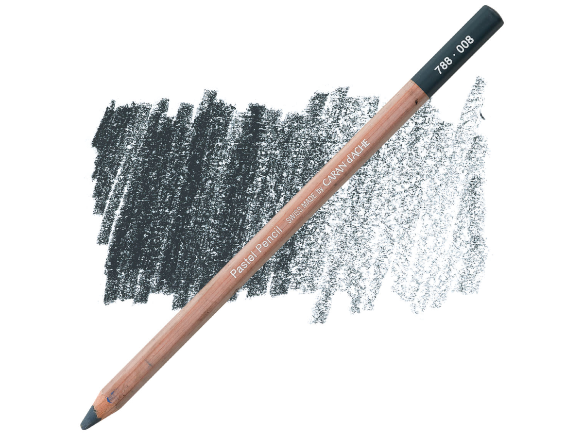 CARAN D'ACHE PASTEL PENCIL PASTELLSTIFT 008 GRAUSCHWARZ 1