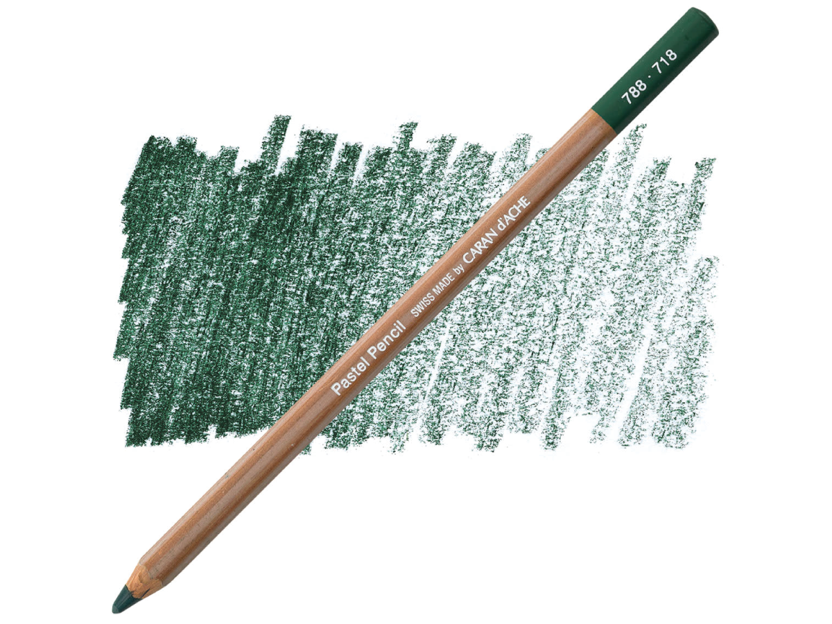 CARAN D'ACHE PASTEL PENCIL PASTELLSTIFT 718 PHTHALOCYANINGRÜN MITTEL 1