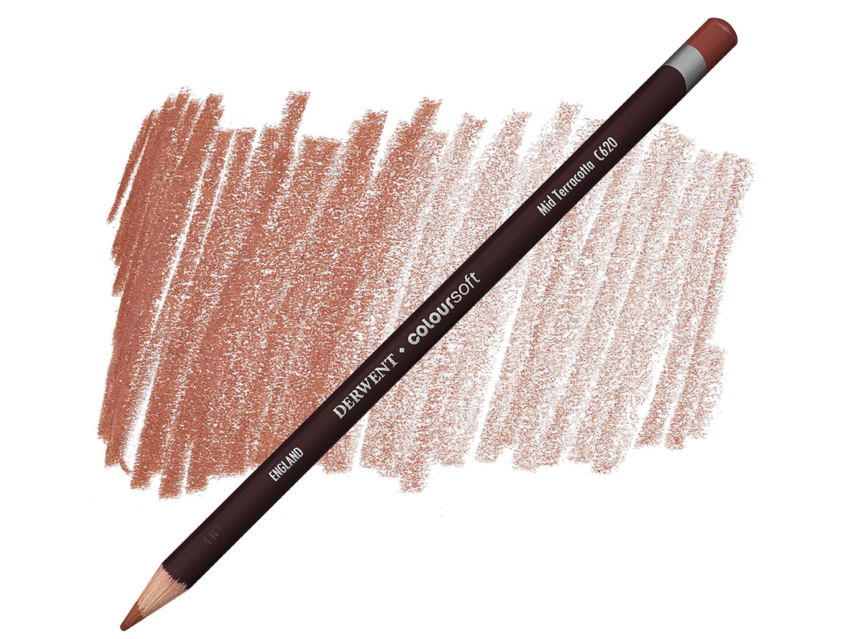 DERWENT COLOURSOFT BUNTSTIFT 620 MITTEL TERRACOTTA 1