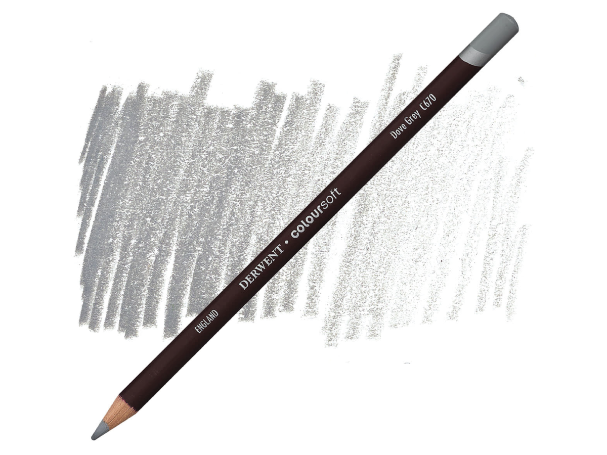 DERWENT COLOURSOFT BUNTSTIFT 670 DOVE GRAU 1