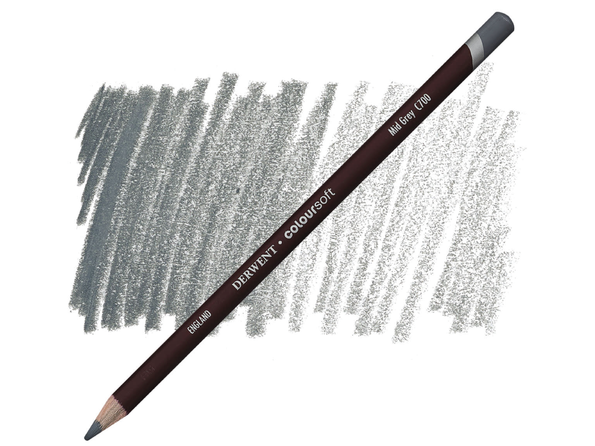 DERWENT COLOURSOFT BUNTSTIFT 700 MITTELGRAU 1