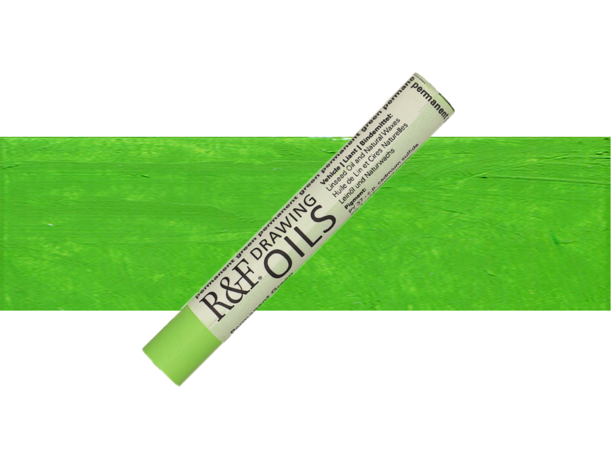R&F DRAWING OIL STICK 12ML PERMANENT GREEN 126 1