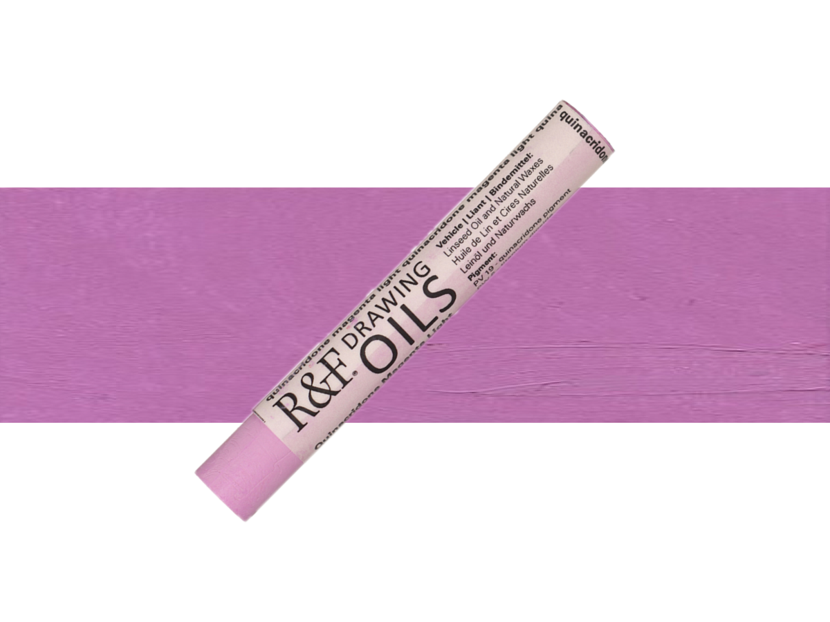 R&F DRAWING OIL STICK 12ML QUINACRIDONE MAGENTA LIGHT 130 1