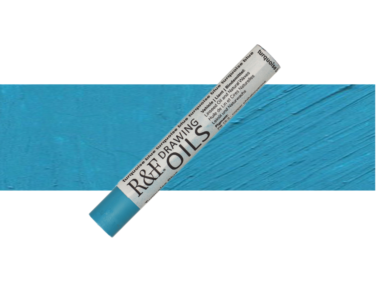 R&F DRAWING OIL STICK 12ML TURQUOISE BLUE 135 1