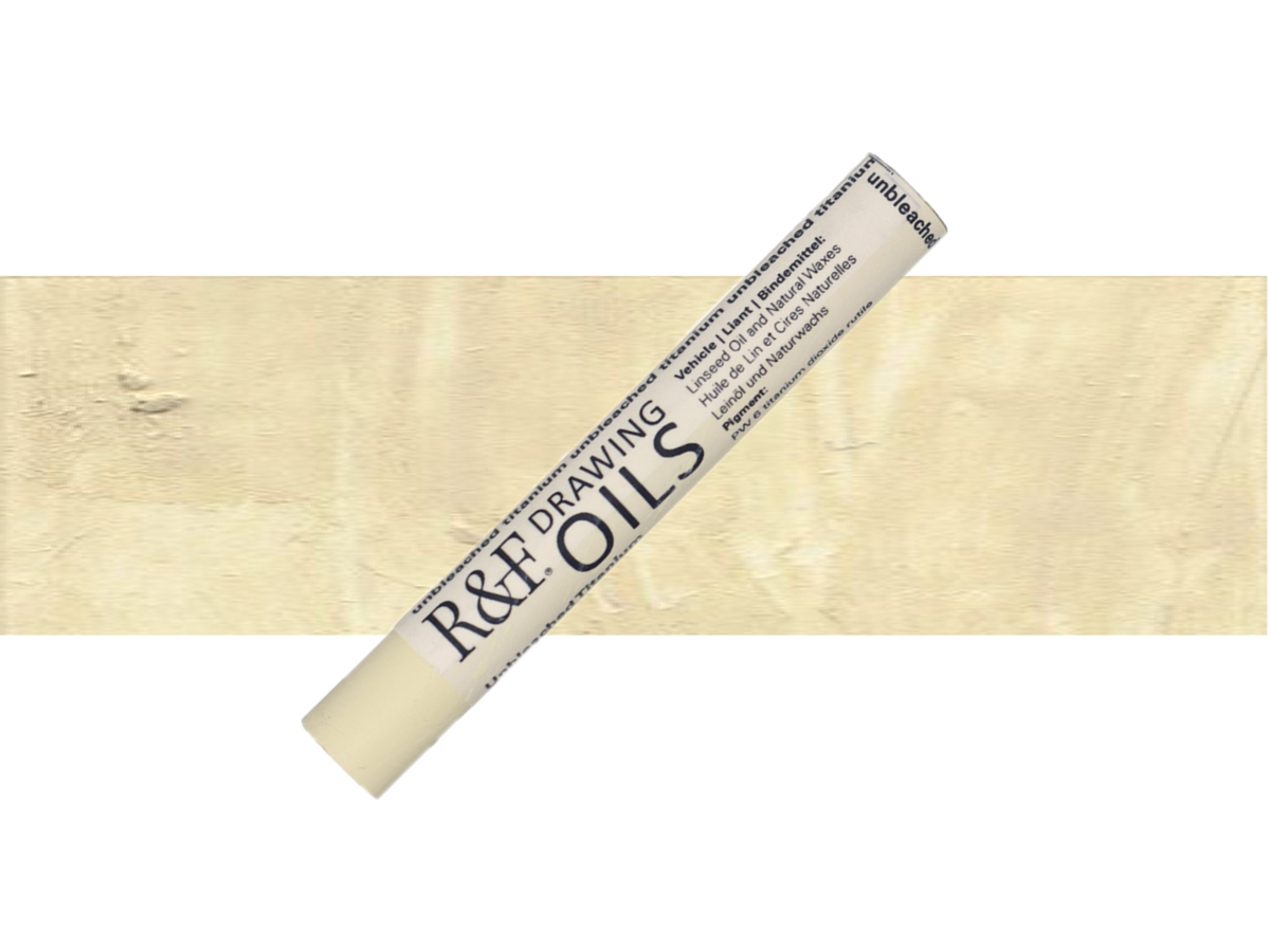 R&F DRAWING OIL STICK 12ML UNBLEACHED TITANIUM 136 1