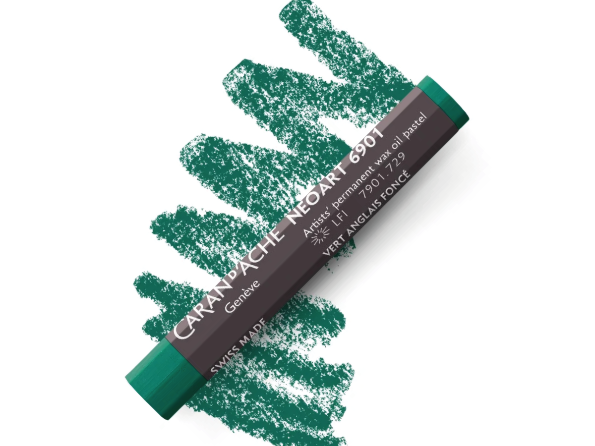 CARAN D'ACHE NEOART 6901 WAX-OIL DARK ENGLISH GREEN 1
