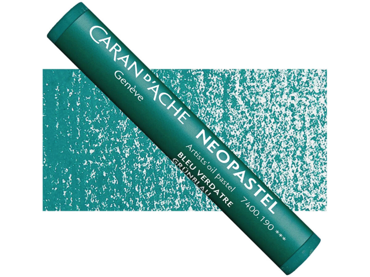 CARAN D'ACHE NEOPASTEL 190 GREENISH BLAU 1