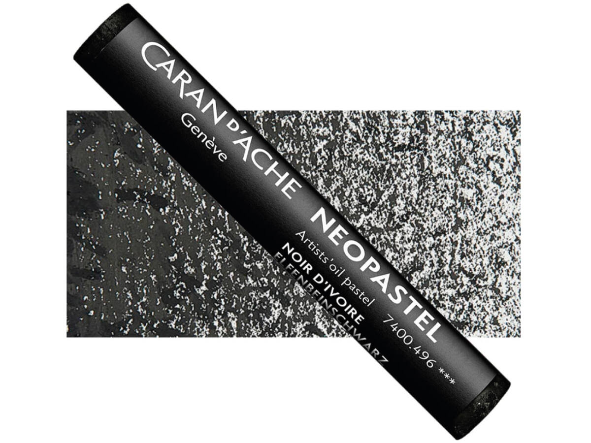 CARAN D'ACHE NEOPASTEL 496 IVORY SCHWARZ 1