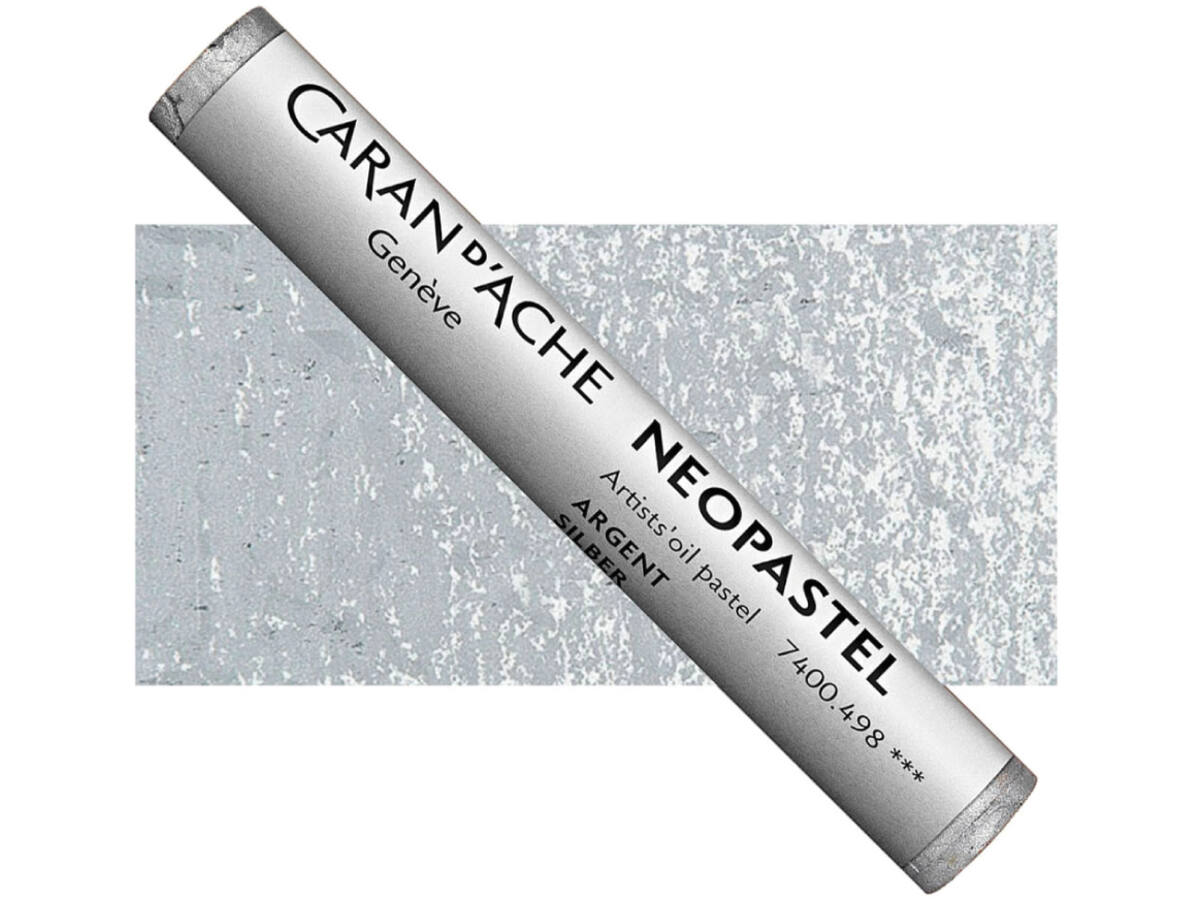 CARAN D'ACHE NEOPASTEL 498 SILBER 1