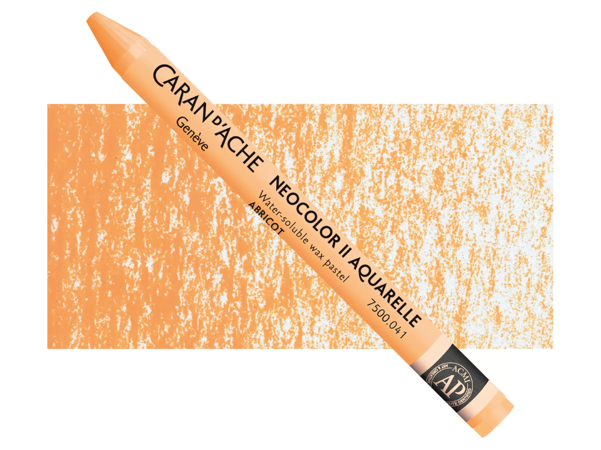NEOCOLOR II WASSERVERMALBARE WACHSMALSTIFTE EINZELN 041 APRICOT 1