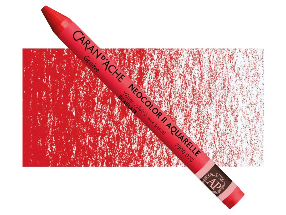 NEOCOLOR II WASSERVERMALBARE WACHSMALSTIFTE EINZELN 070 SCHARLACHROT 1