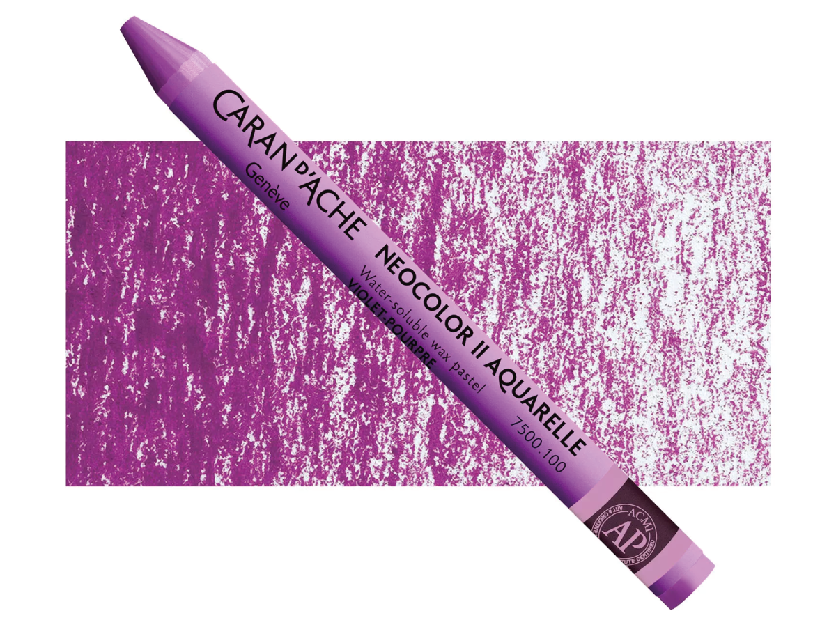 NEOCOLOR II WASSERVERMALBARE WACHSMALSTIFTE EINZELN 100 PURPURVIOLETT 1