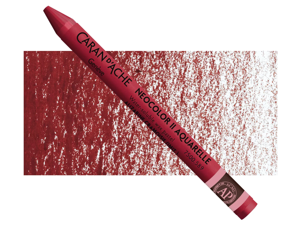 NEOCOLOR II WASSERVERMALBARE WACHSMALSTIFTE EINZELN 589 ALZARIN KARMESIN (IMIT.) 1