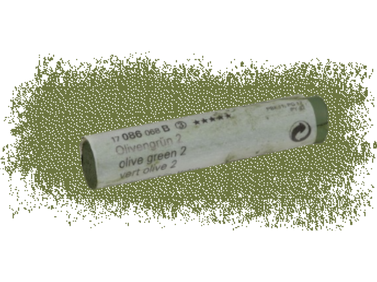 SCHMINCKE WEICHE KÜNSTLER PASTELLFARBE OLIVENGRÜN 2 086B 1