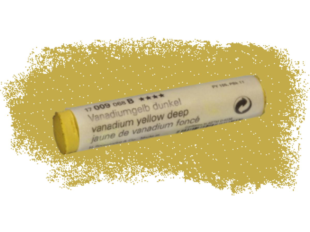 SCHMINCKE WEICHE KÜNSTLER PASTELLFARBE VANADIUMGELB DUNKEL 009B 1