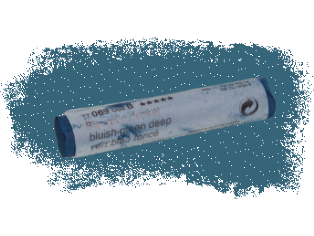SCHMINCKE WEICHE KÜNSTLER PASTELLFARBE BLAUGRÜN DUNKEL 069B 1