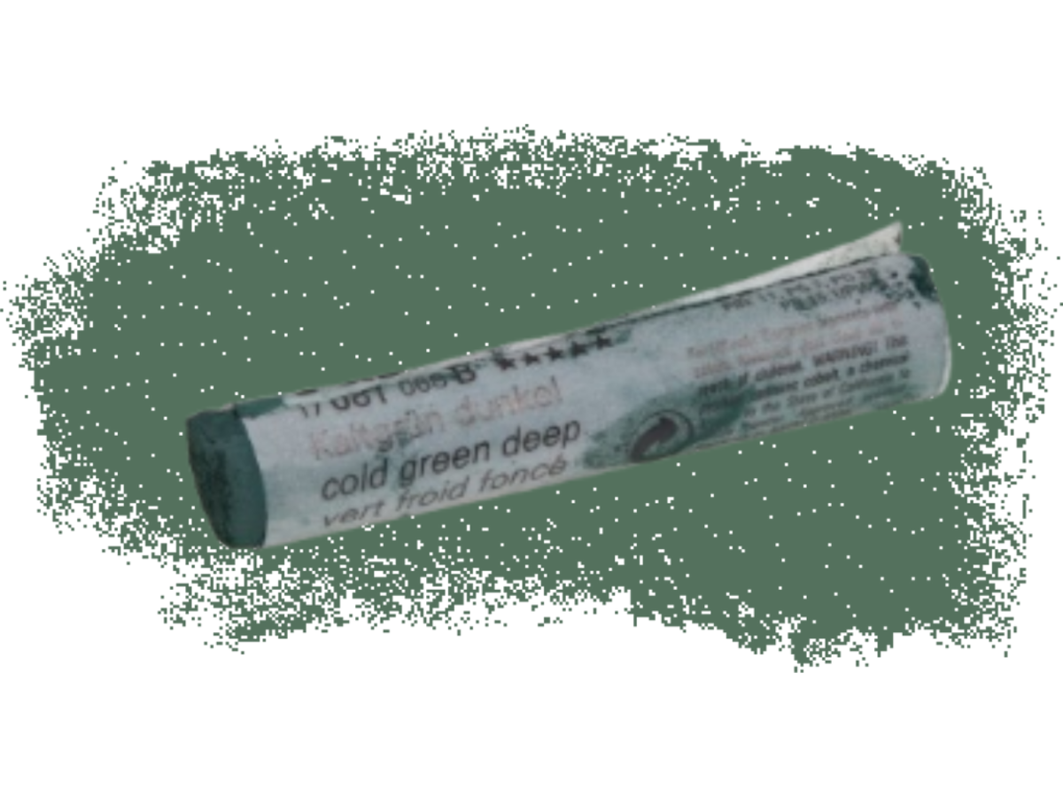 SCHMINCKE WEICHE KÜNSTLER PASTELLFARBE KALTGRÜN DUNKEL 081B 1
