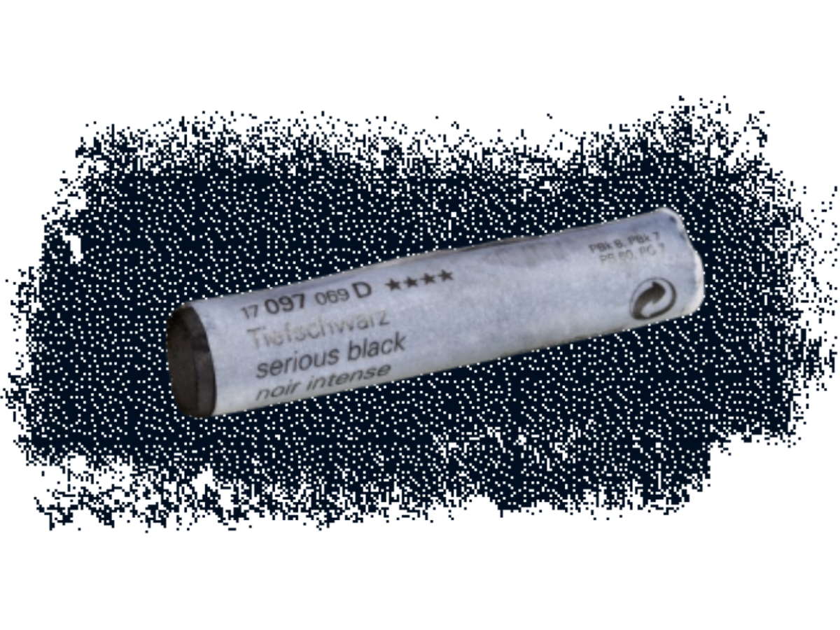 SCHMINCKE WEICHE KÜNSTLER PASTELLFARBE TIEFSCHWARZ 097D 1
