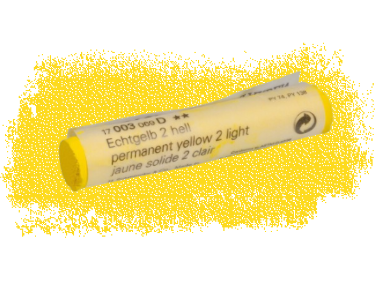 SCHMINCKE WEICHE KÜNSTLER PASTELLFARBE ECHTGELB 2 HELL 003D 1