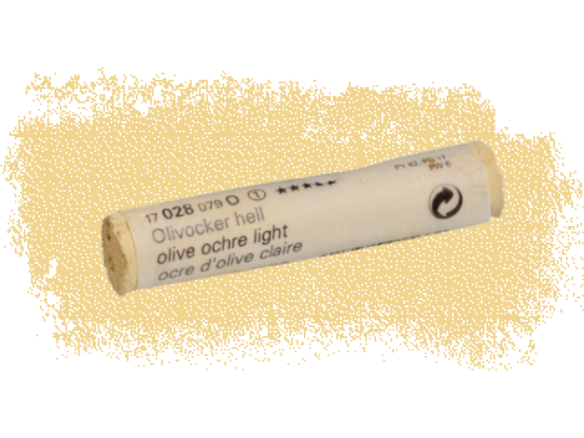 SCHMINCKE WEICHE KÜNSTLER PASTELLFARBE OLIVOCKER HELL 028O 1