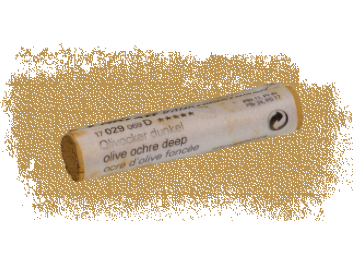 SCHMINCKE WEICHE KÜNSTLER PASTELLFARBE OLIVOCKER DUNKEL 029D 1
