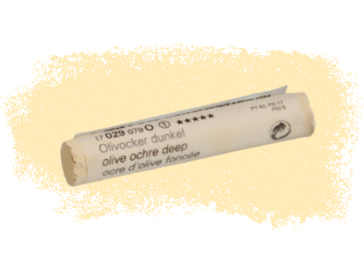 SCHMINCKE WEICHE KÜNSTLER PASTELLFARBE OLIVOCKER DUNKEL 029O 1