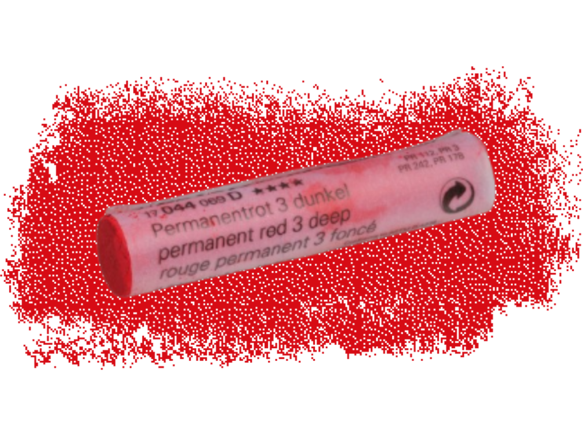 SCHMINCKE WEICHE KÜNSTLER PASTELLFARBE PERMANENTROT 3 DUNKEL 044D 1