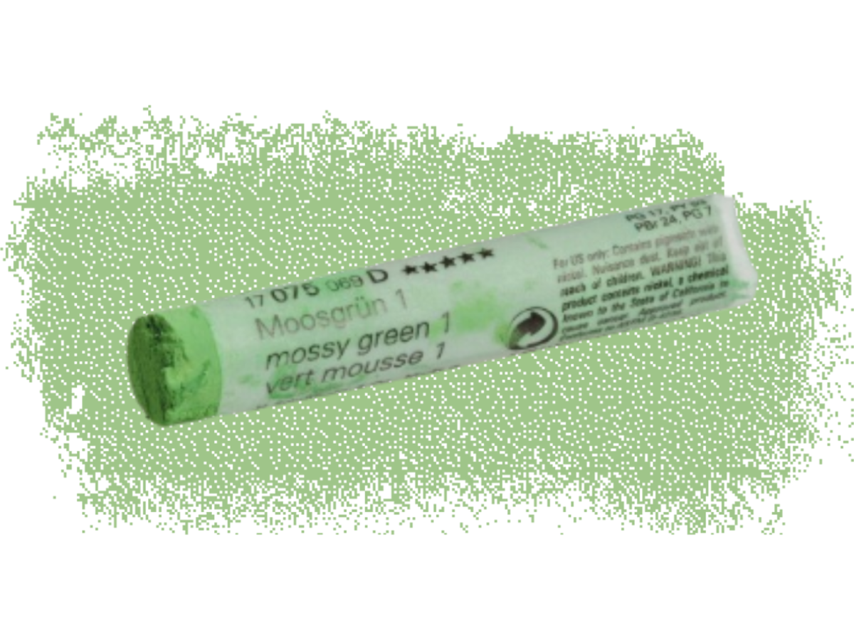 SCHMINCKE WEICHE KÜNSTLER PASTELLFARBE MOOSGRÜN 1 075D 1