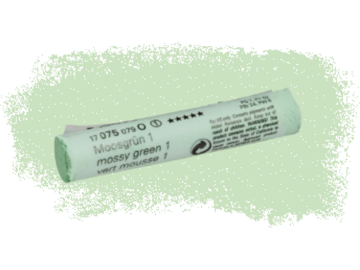 SCHMINCKE WEICHE KÜNSTLER PASTELLFARBE MOOSGRÜN 1 075O 1