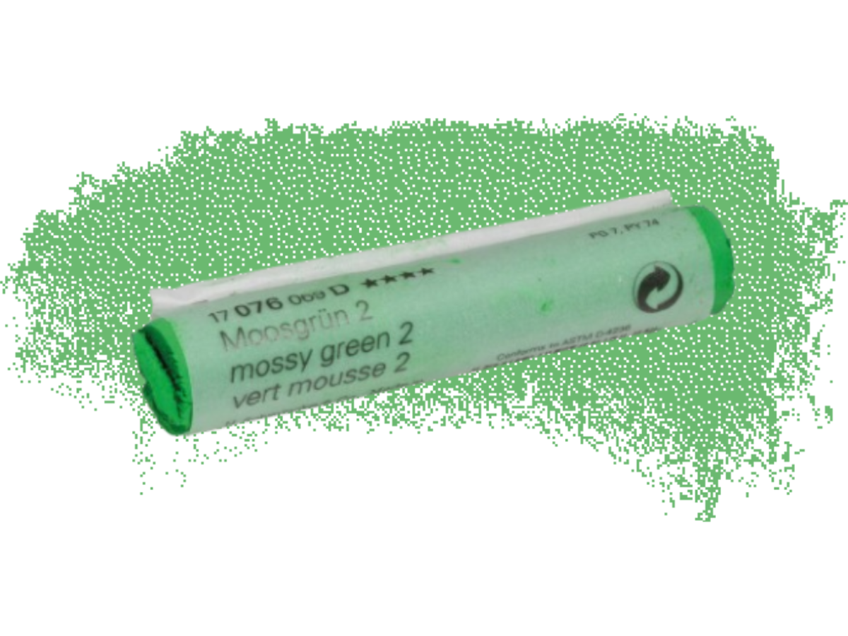 SCHMINCKE WEICHE KÜNSTLER PASTELLFARBE MOOSGRÜN S 076D 1