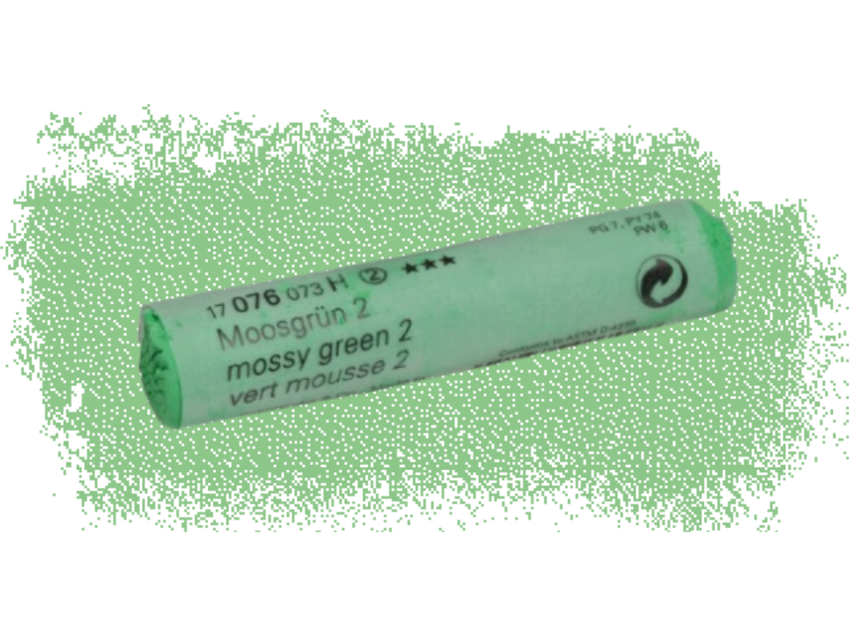 SCHMINCKE WEICHE KÜNSTLER PASTELLFARBE MOOSGRÜN S 076H 1