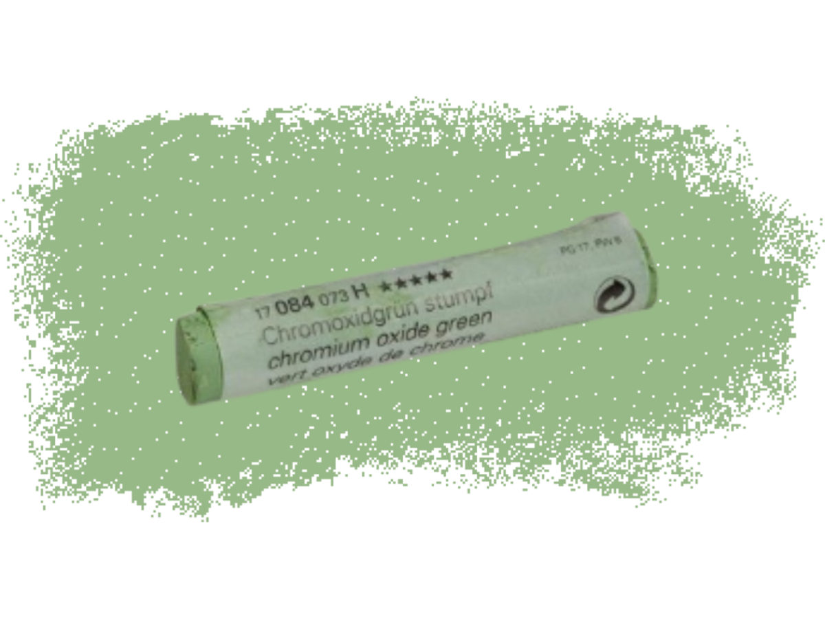 SCHMINCKE WEICHE KÜNSTLER PASTELLFARBE CHROMOXIDGRÜN STUMPF 084H 1