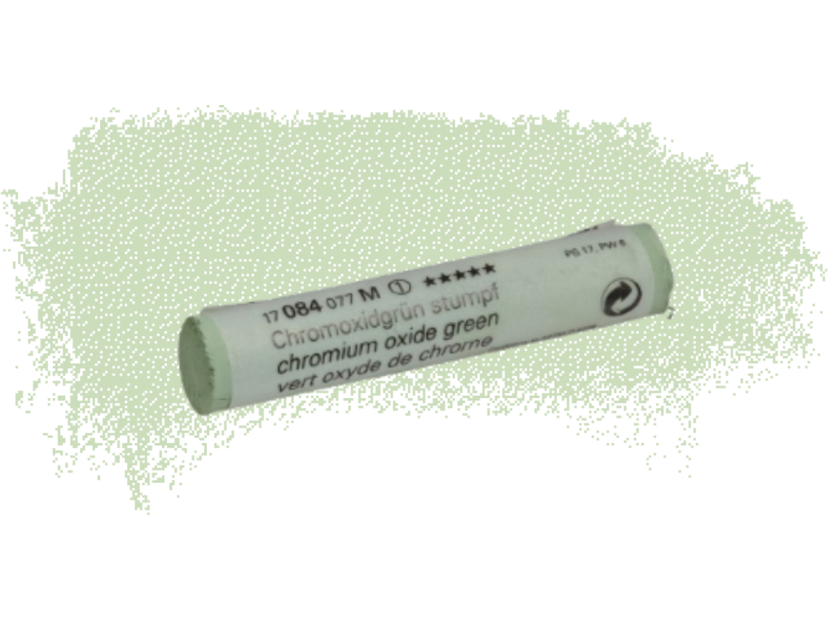SCHMINCKE WEICHE KÜNSTLER PASTELLFARBE CHROMOXIDGRÜN STUMPF 084M 1