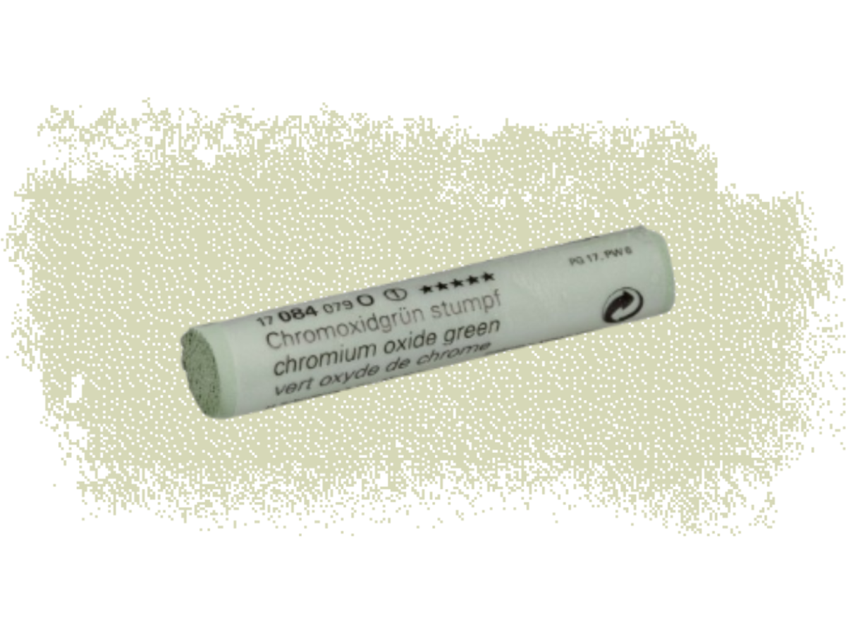 SCHMINCKE WEICHE KÜNSTLER PASTELLFARBE CHROMOXIDGRÜN STUMPF 084O 1