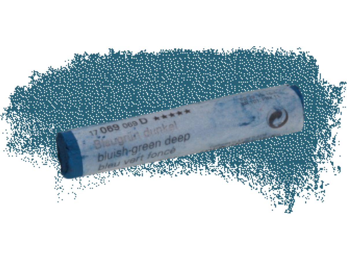 SCHMINCKE WEICHE KÜNSTLER PASTELLFARBE BLAUGRÜN DUNKEL 069D 1