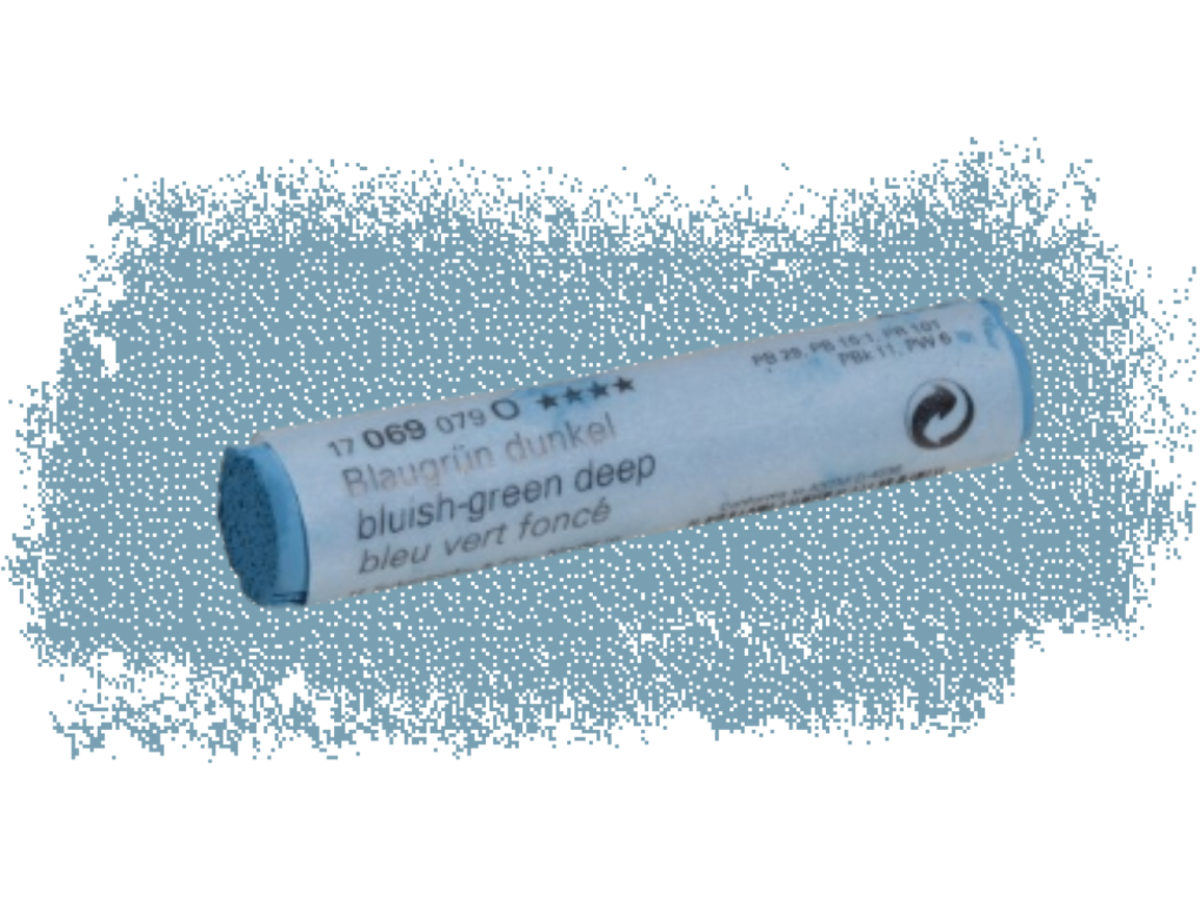 SCHMINCKE WEICHE KÜNSTLER PASTELLFARBE BLAUGRÜN DUNKEL 069O 1