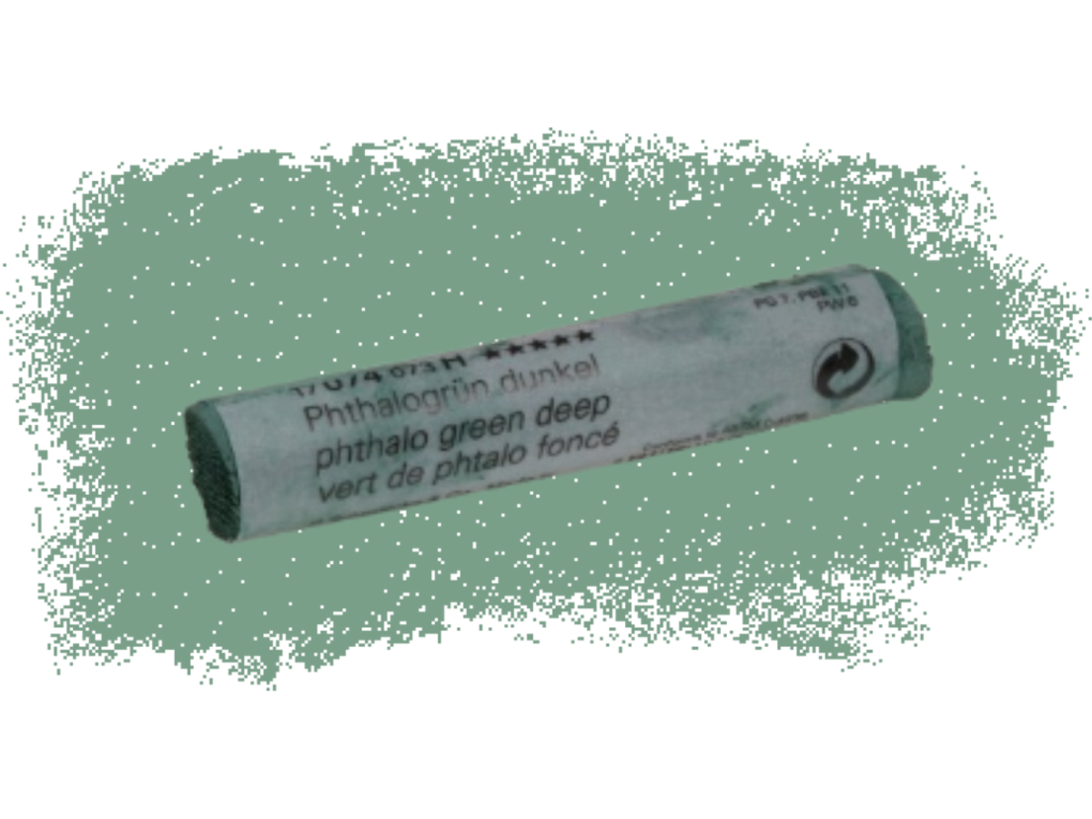 SCHMINCKE WEICHE KÜNSTLER PASTELLFARBE PHTHALOGRÜN DUNKEL 074B 1
