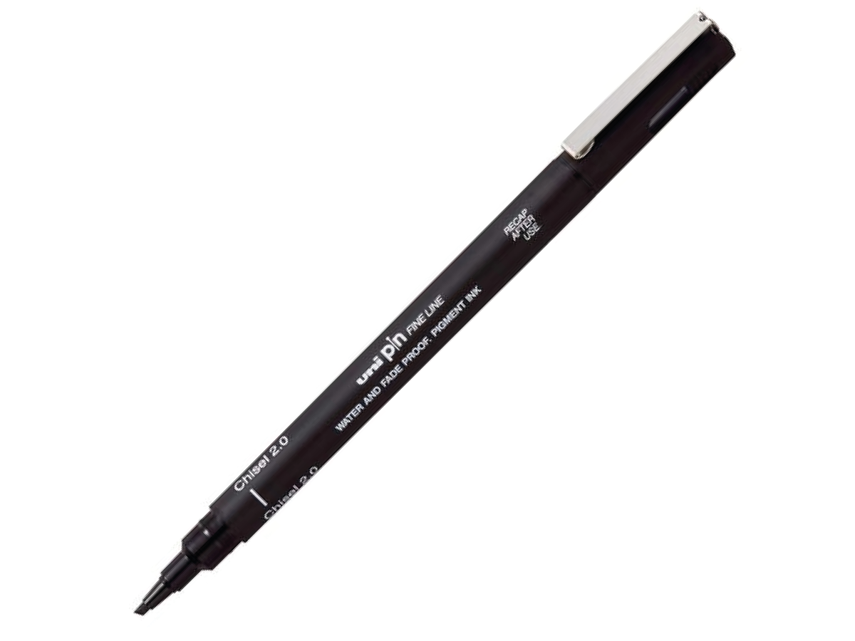 UNI PIN FINELINER CHISEL 2.0  KEILSPITZE SCHWARZ 1