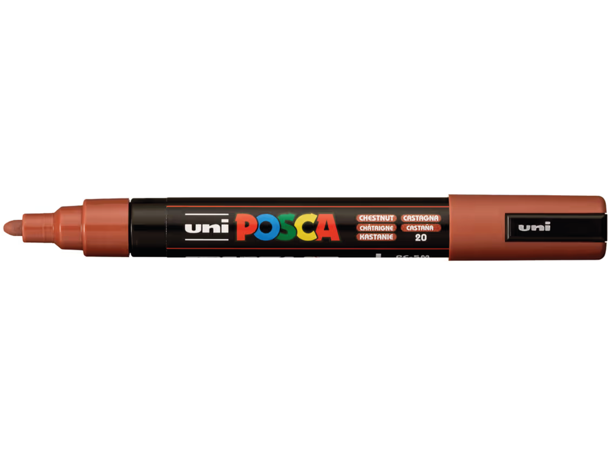 UNI POSCA MARKER MEDIUM PC5M KASTANIENBRAUN 1