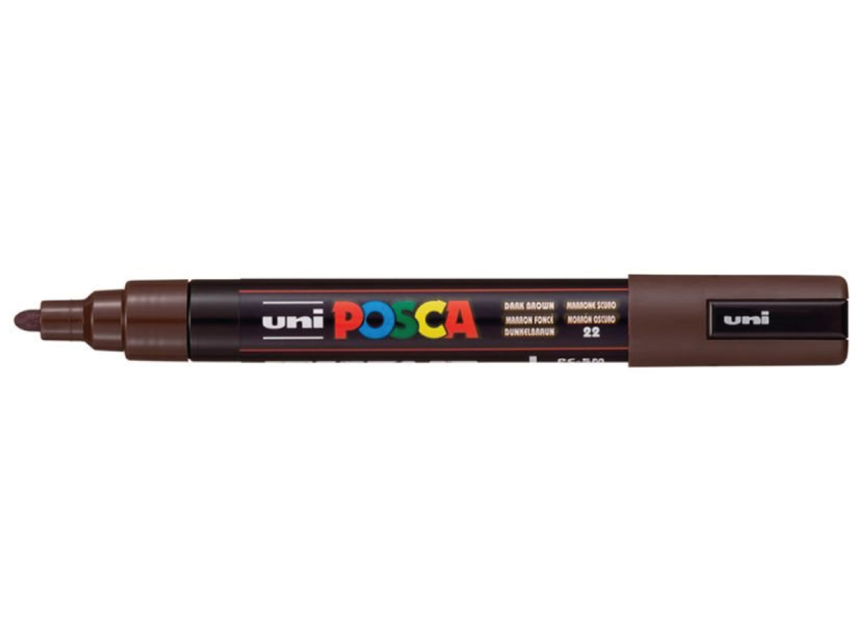 UNI POSCA MARKER MEDIUM PC5M DUNKELBRAUN 1
