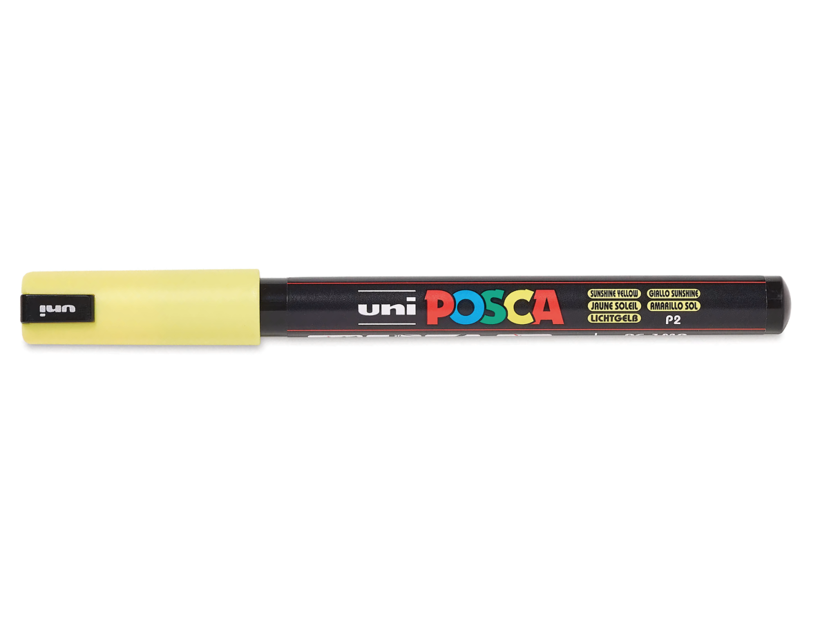 UNI POSCA MARKER EXTRA-FINE PC1MR ZONNEGEEL 1
