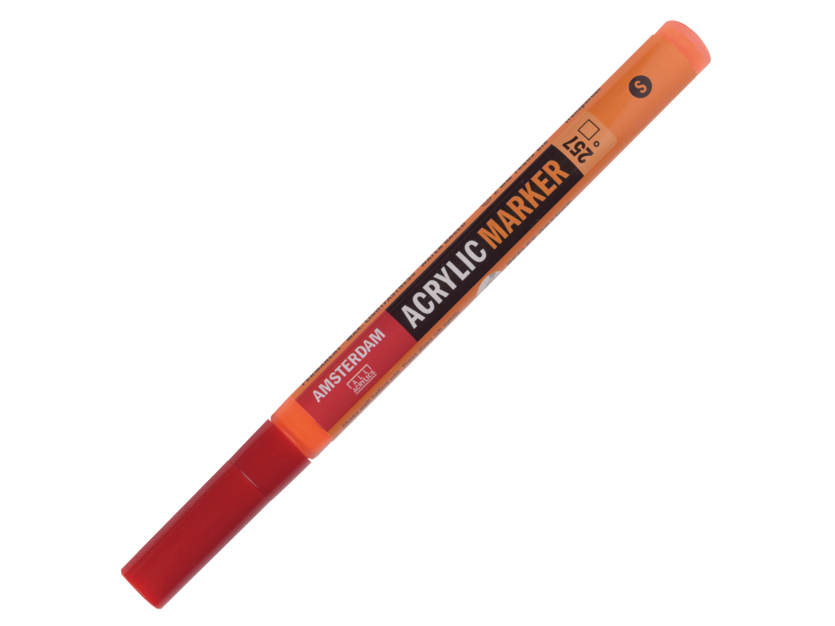 AMSTERDAM ACRYL MARKER 1-2MM RUND REFLEXORANGE 1