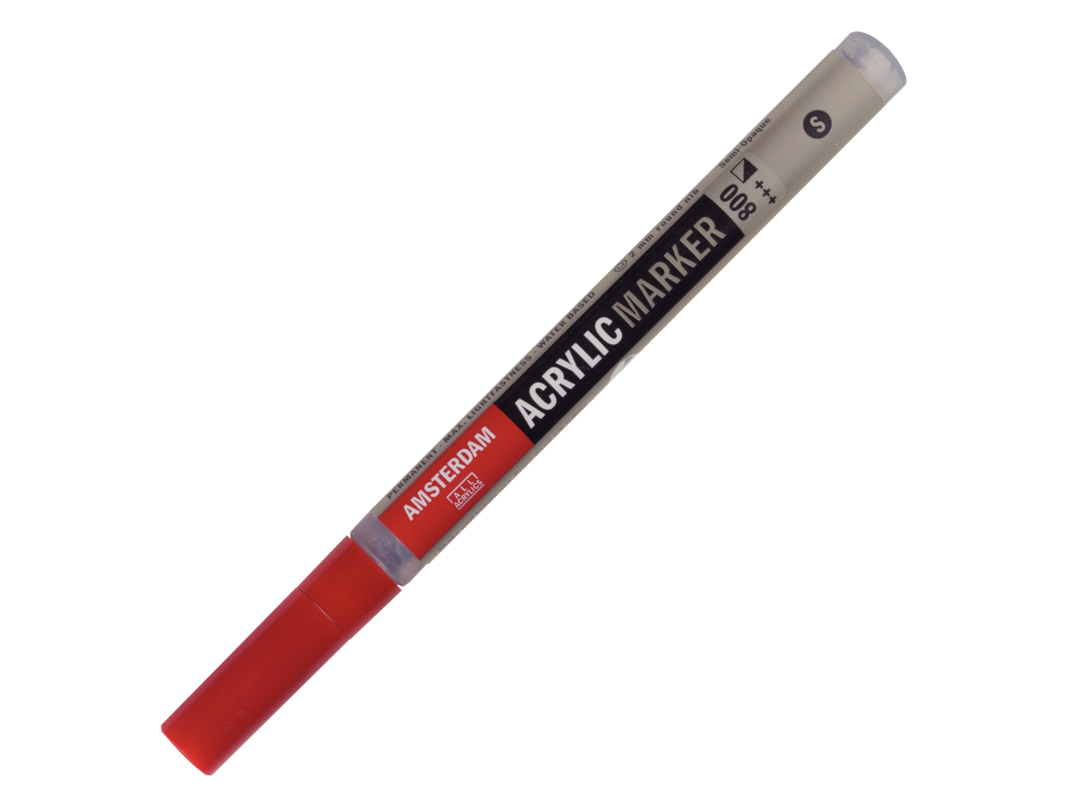AMSTERDAM ACRYL MARKER 1-2MM RUND SILBER 1