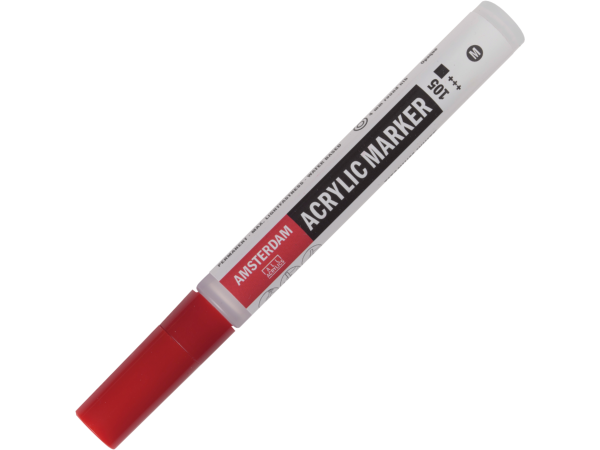 AMSTERDAM ACRYL MARKER 3-4MM RUND TITANWEISS 1